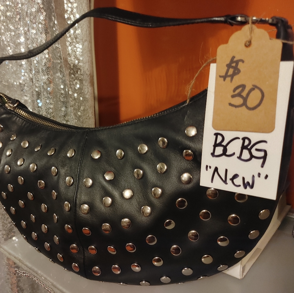 BCBG studded hobo bag